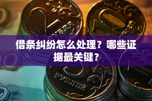 武汉借条纠纷怎么处理？哪些证据最关键？
