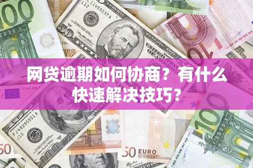 武汉网贷逾期如何协商？有什么快速解决技巧？