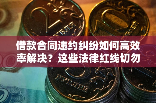 武汉借款合同违约纠纷如何高效率解决？这些法律红线切勿触碰