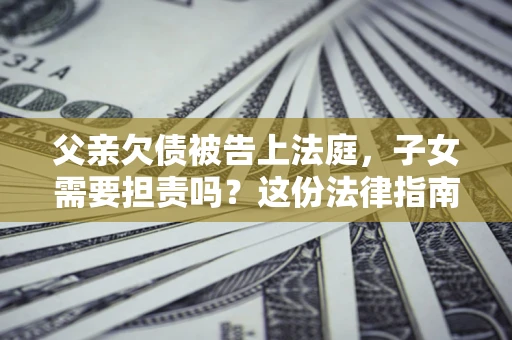 武汉父亲欠债被告上法庭，子女需要担责吗？这份法律指南必须看完