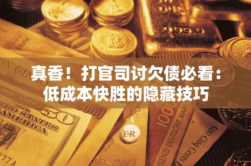 武汉真香！打官司讨欠债必看：低成本快胜的隐藏技巧