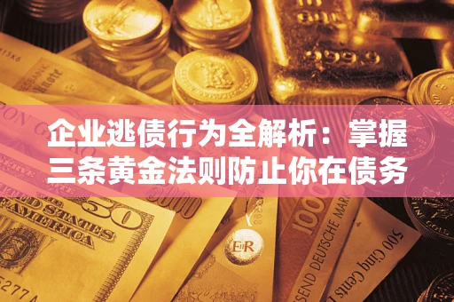 武汉企业逃债行为全解析：掌握三条黄金法则防止你在债务乱局中“踩雷”
