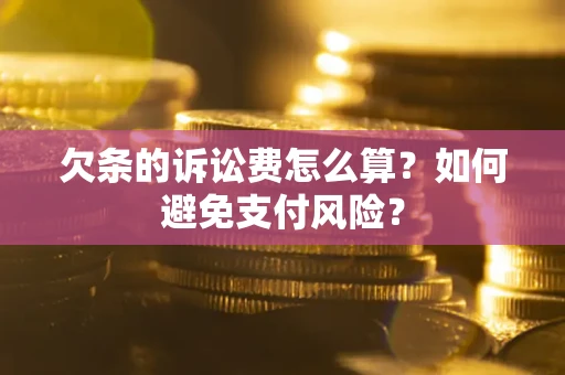 武汉欠条的诉讼费怎么算？如何避免支付风险？