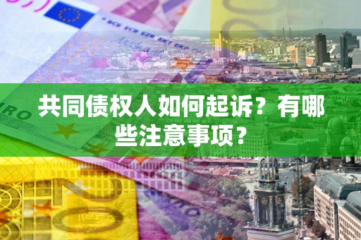 武汉共同债权人如何起诉？有哪些注意事项？