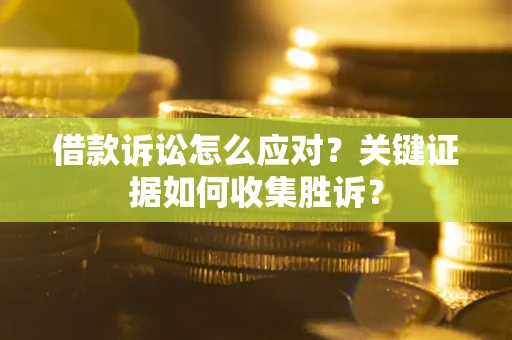 武汉借款诉讼怎么应对？关键证据如何收集胜诉？